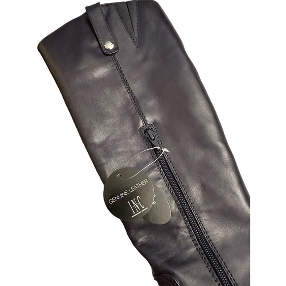 INC International Concepts Women's Fawne Leather Tall Riding Boots Size 5.5 - Picture 2 of 11